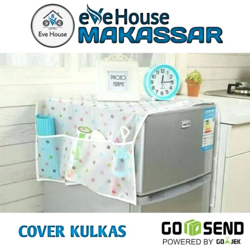 Makassar V10 Cover kulkas sarung kulkas taplak kulkas penutup kulkas