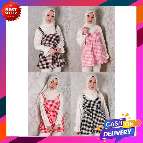Fashion Remaja Kekinian Blouse Korea Terbaru Blus Cewek Baju Atasan Wanita Import Murah Sunny Ungu [
