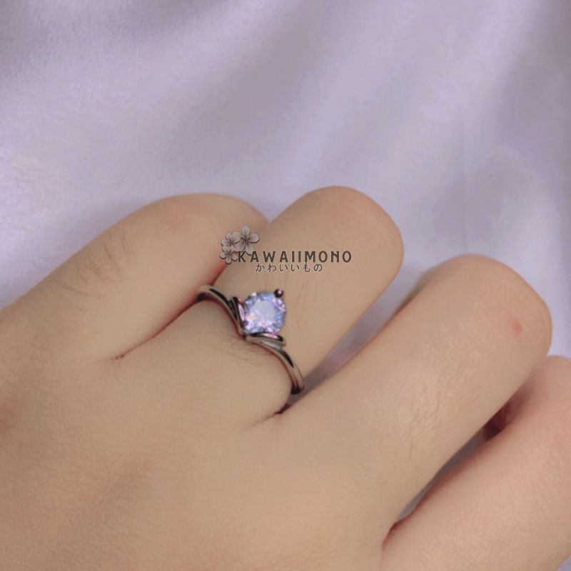 SILVER RING CINCIN MONEL BESI PUTIH TITANIUM STAINLESS STEEL