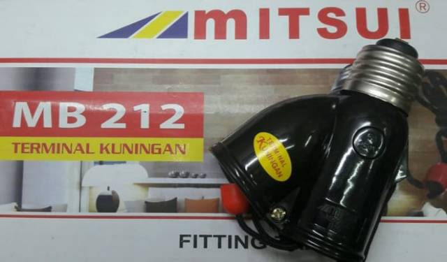 Fitting Lampu Tarik 2 lampu E27 Mitsui/fitting tarik cahaya