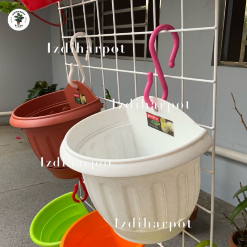 gantungan NKT plastik S kaitan pot bunga bahan tebal - pack isi 10 pcs