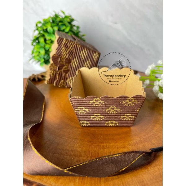 Bread Case Persegi Coklat / Breadcase Persegi / Cup Roti Bluder