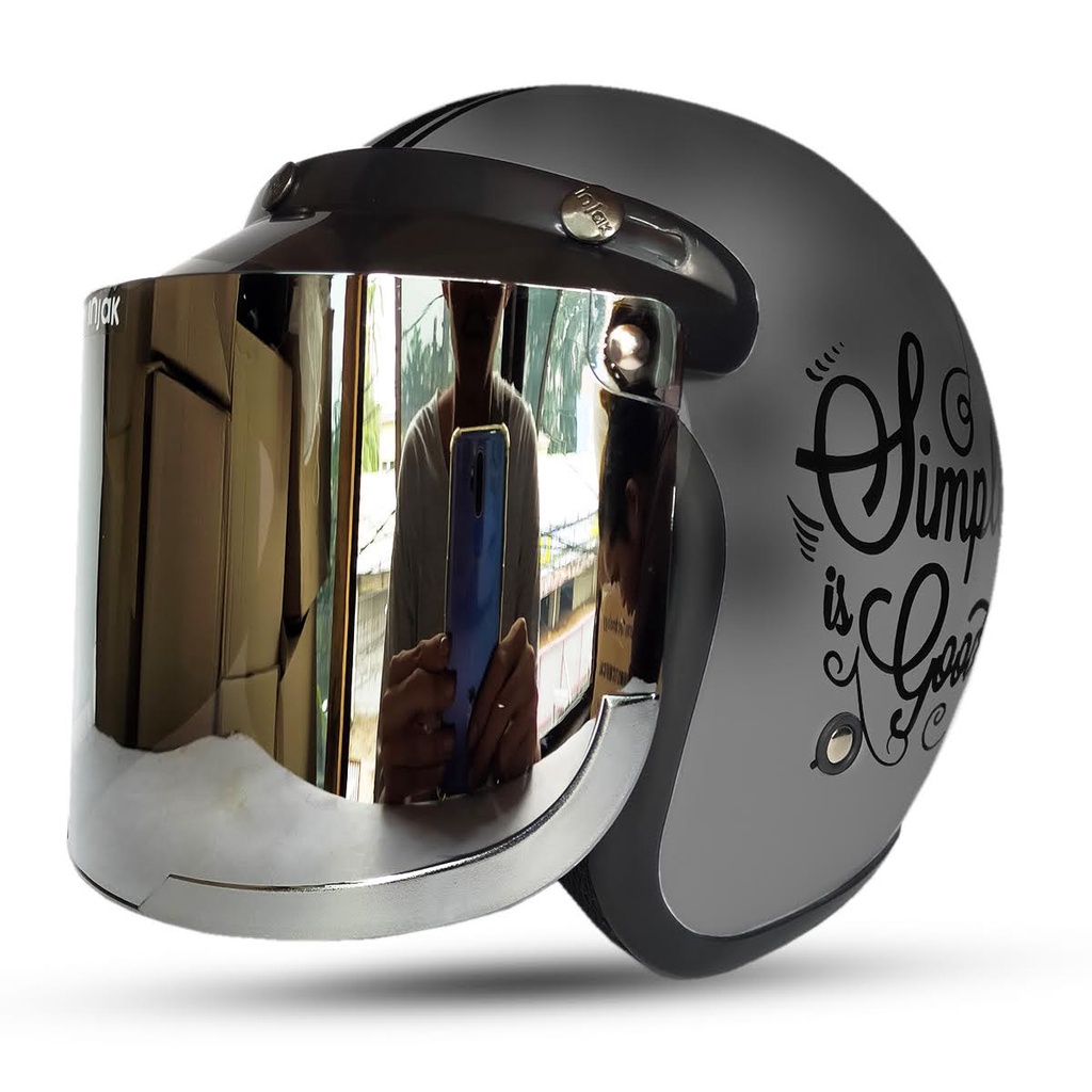 Visor Helm Kaca Helm Bogo Classic Kaca Datar Injak Silver Blue Pelangi Gold Bisa Untuk Semua Helm Bogo COD