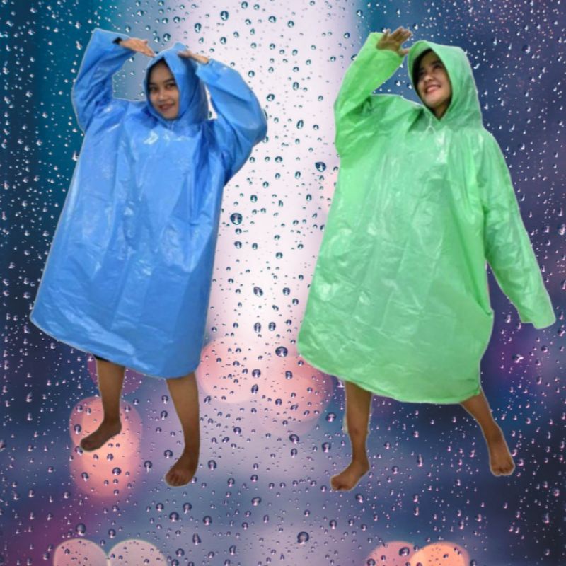 Jas Hujan Plastik Tebal / Emergency Rain Coat / Jas Hujan Murah