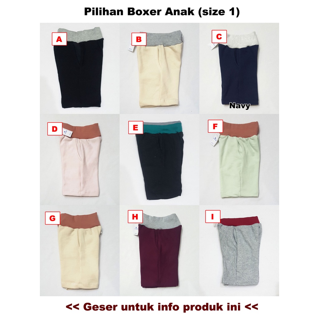 Celana Boxer Anak Tebal (1) Bisa Pilih Motif, Jogger Pendek, Celana Harian