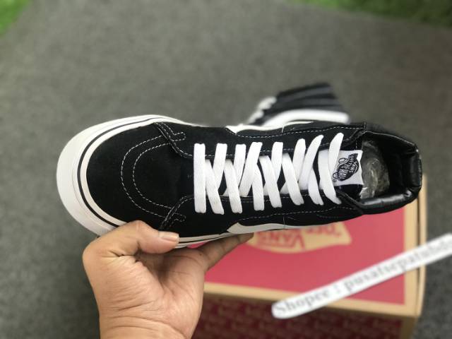 VANS SK8 HIGH BLACK WHITE WAFFLE DT