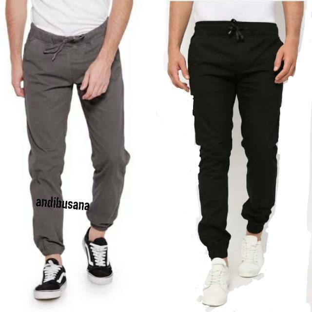 Celana Jogger Pants Polos Pria Wanita Training Olahraga Mma Gym