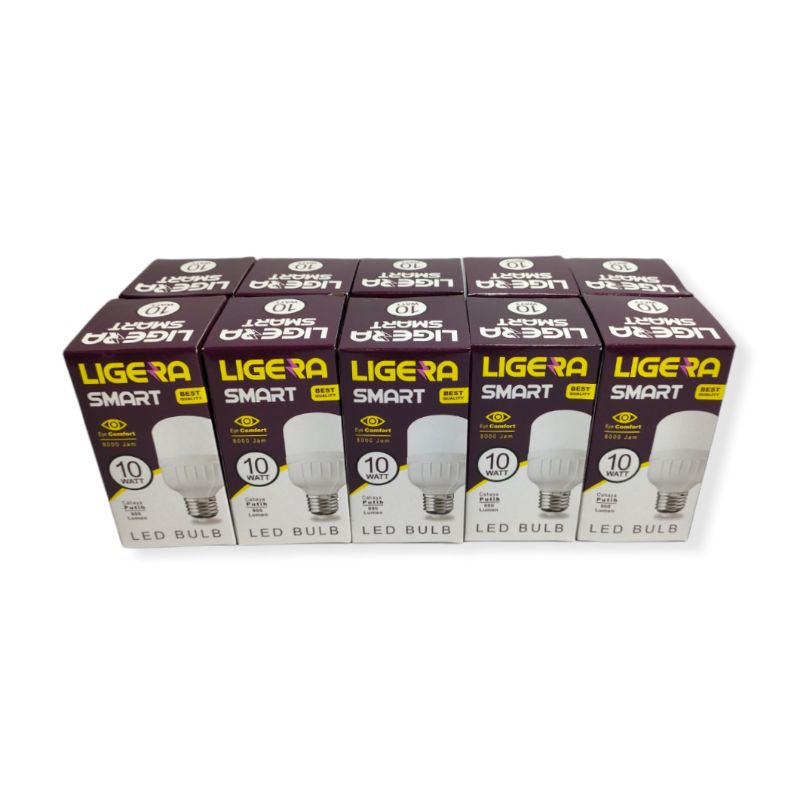 Paket 10 Pcs LIGERA Smart Lampu LED Capsule 10 Watt - Cahaya Putih