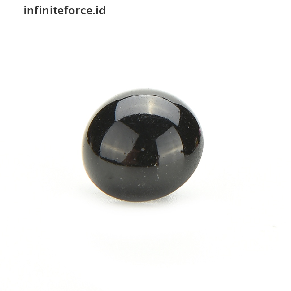 (Infiniteforce.Id) 100pcs / Set Kancing Bulat Bentuk Jamur Warna Hitam Untuk Diy