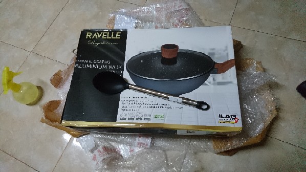 Ravelle Royale Wok - Wok With Lid 32 Cm- Wok Dengan Tutup