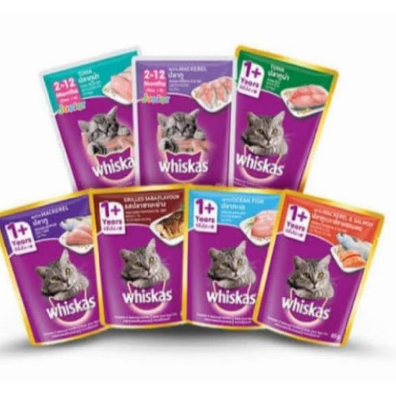 Makanan basah Kucing Whiskas pouch 24 pcs