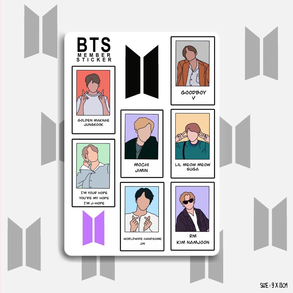 STICKER PERSONIL BTS / KPOP / STICKER GLOSSY