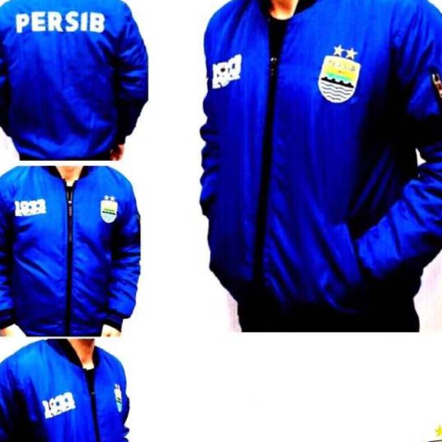 Jaket bomber biru original FULLBORDIR