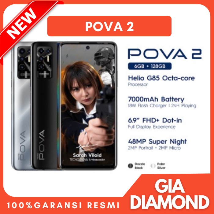 Tecno Pova 2 6/128 Garansi Resmi