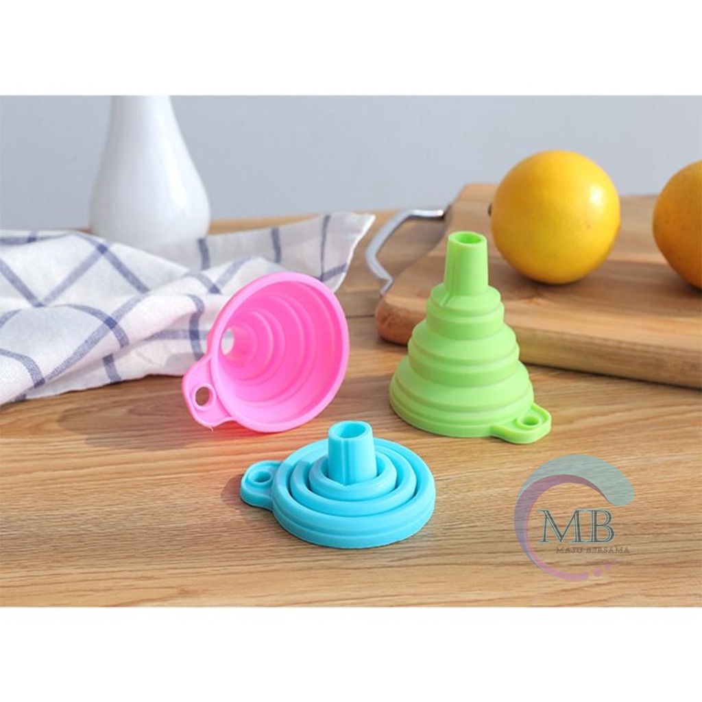 RT75 Corong Silikon Lipat untuk refill sabun minyak Sirup Portable Silicone Folding Funnel MB2917