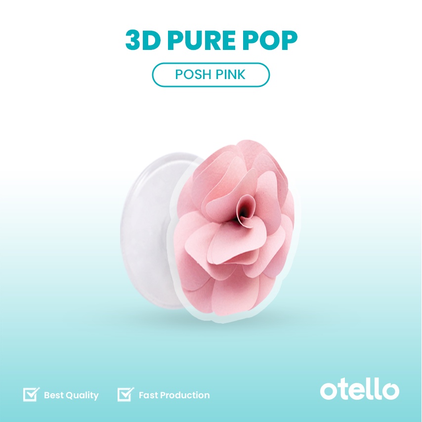 Otello Griptok HP Akrilik Posh Flower Pure Pop Popstand Bunga Popstand HP Floral Pop Stand Bunga Cantik