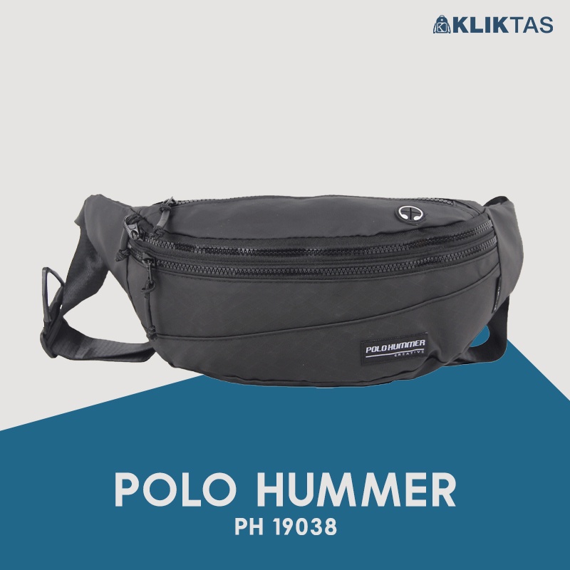 [KLIKTAS] Tas Pinggang Kasual Pria Polo Hummer 19038 - Waistbag Pria