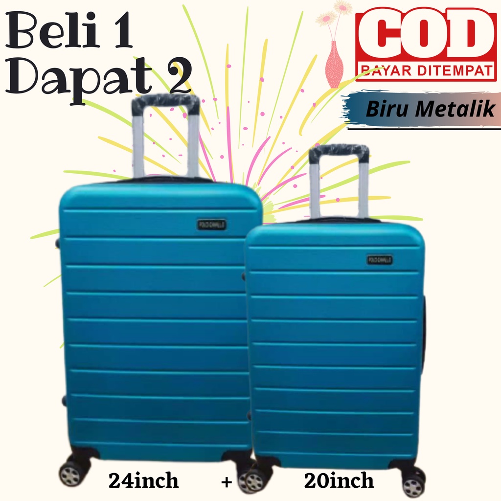 KOPER POLO 6208 SET2IN1 24INCH 20INCH KOPER BAJU KOPER MURA KOPER TRAVELING KOPER ANTI PECAH