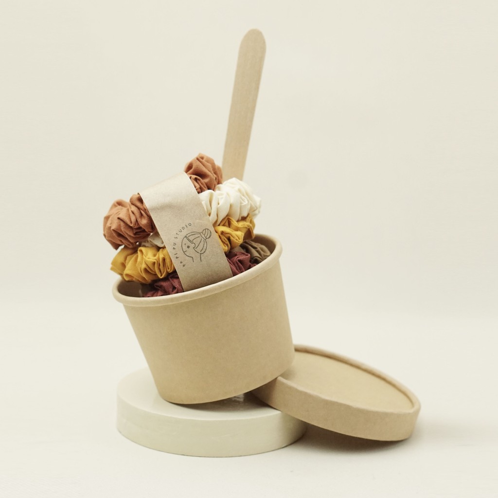 Papipu studio - scrunchies ikat rambut kunciran pumpkin series