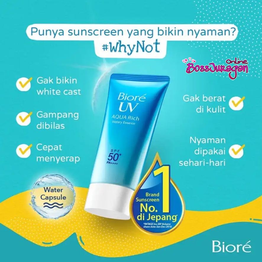 (BOSS) Biore UV Aqua Rich Watery Essence SPF50 - Biore Sunscreen