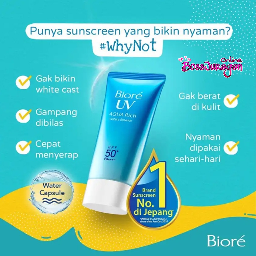 (BOSS) Biore UV Aqua Rich Watery Essence SPF50 - Biore Sunscreen