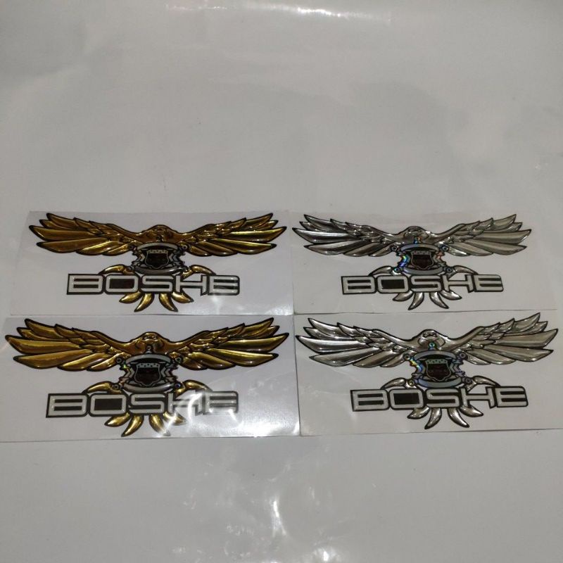 Stiker Timbul BOSHE ukuran 14.5x7 .