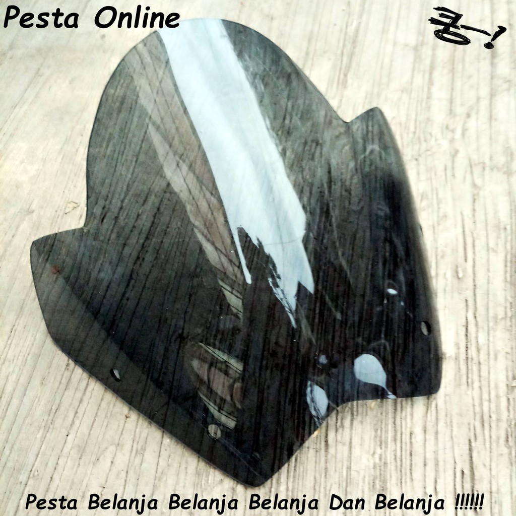 Visor Satria FU 2014 2015 Mika Transparan Hitam