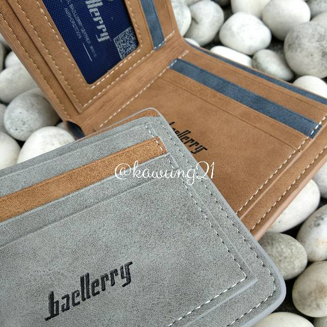 DP07 Dompet Lipat Pria Cowok Kulit Sintetis Import Baellerry Original Keren