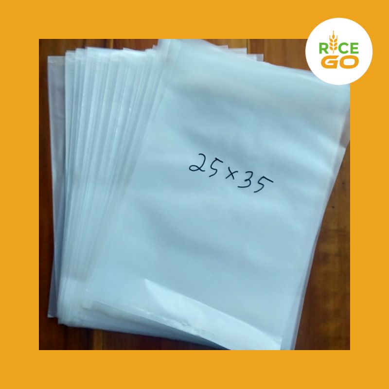 (COD) KANTONG KEMASAN BERAS 3KG BENING POLOS