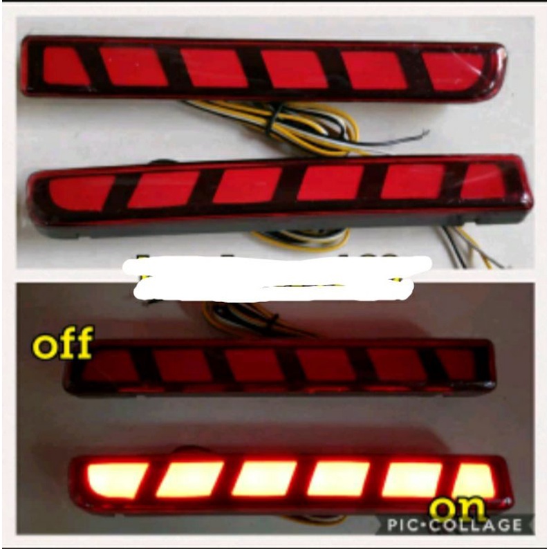 Lampu reflektor bemper belakang Agya Ayla 2018 2019 2020 2021 2022