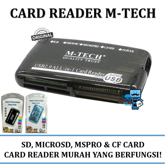 Card Reader USB All in One M-Tech - SD, MMC & CF Card