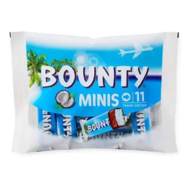 

BOUNTY Minis Chocolate 333 Gram Isi 11 Pcs Import