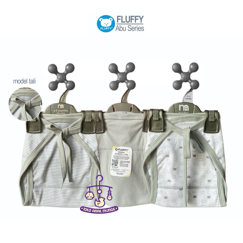 Makassar ! Popok Tali Bayi Fluffy Grey Series