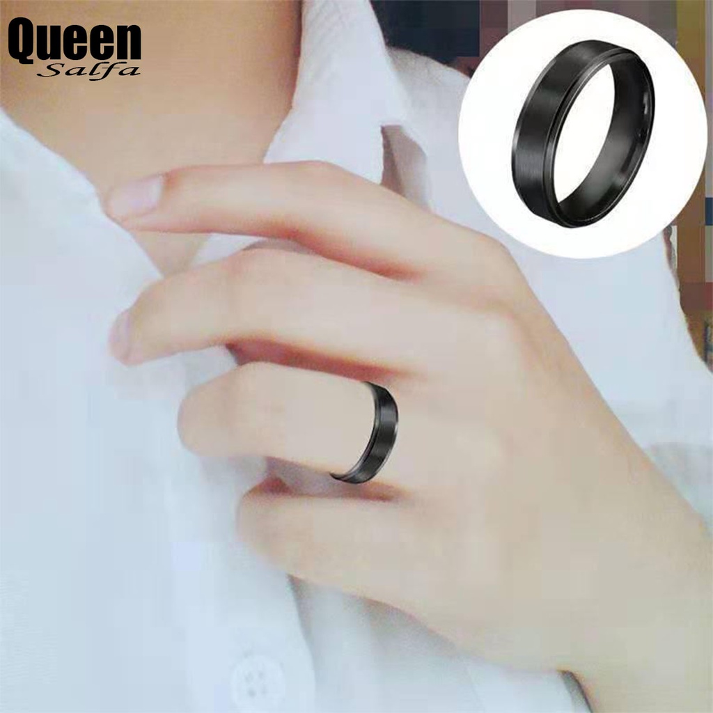 Cincin Polos Hitam Titanium Asli Pria dan Wanita / Cincin Terbaru Pria dan Wanita / Cincin Polos Titanium High Quality Terbaru