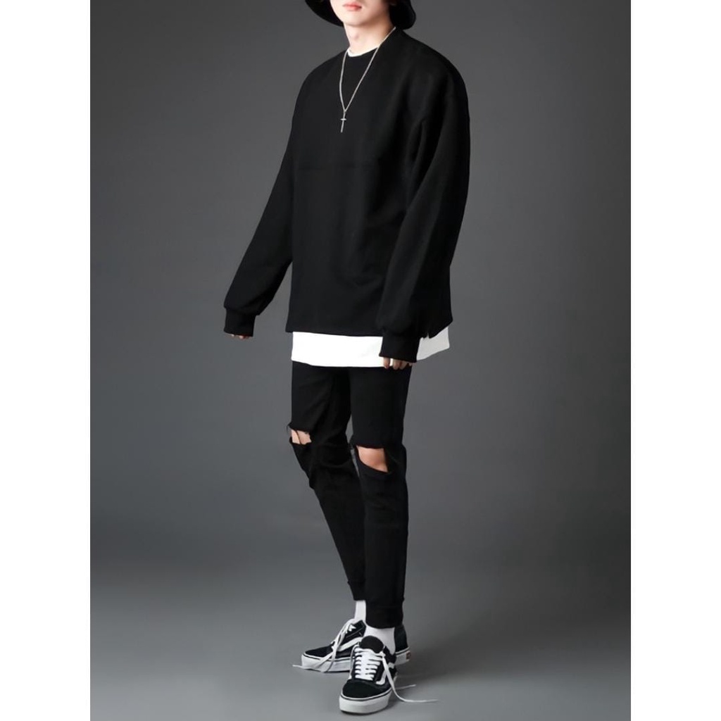 [COD] Sweater Crewneck Unisex ( Pria / Wanita ) Basic Korean Style (ORIGINAL)