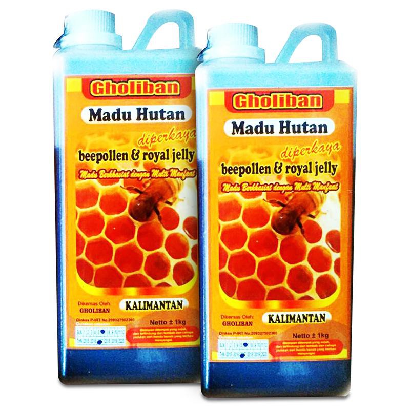 

Gholiban- Madu Hutan Kalimantan plus bee Pollen & Royal Jelly Ukuran 1KG- Original