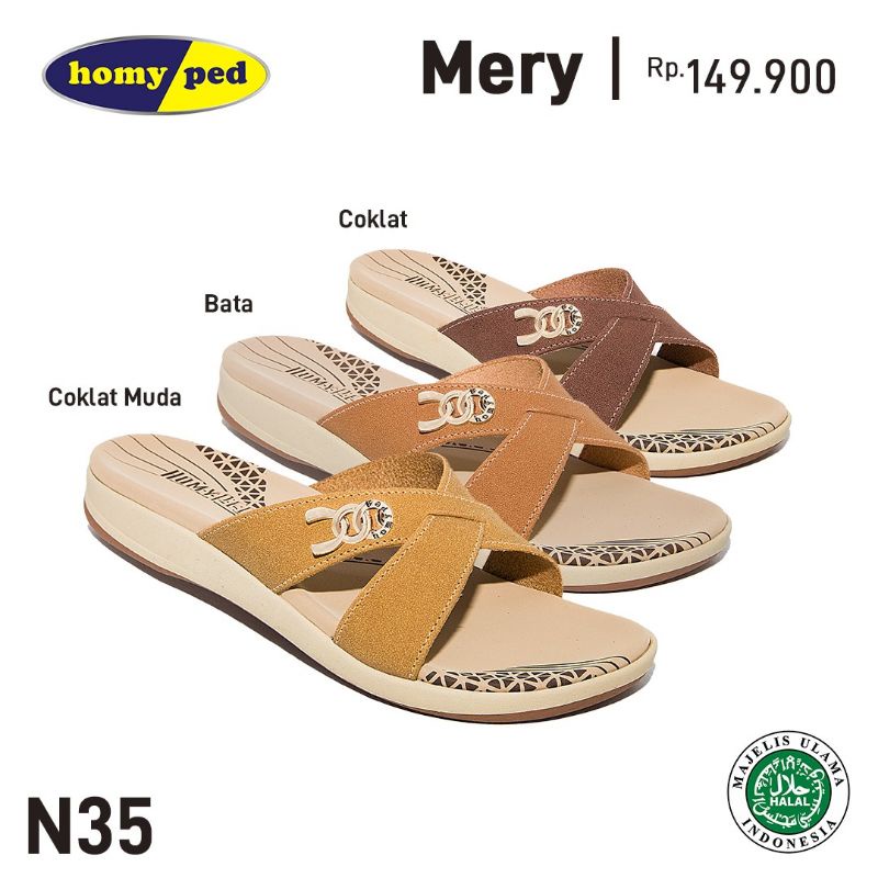 Sandal Wanita Homyped Mery-N35 Original 100% (Free Dompet Cantik)