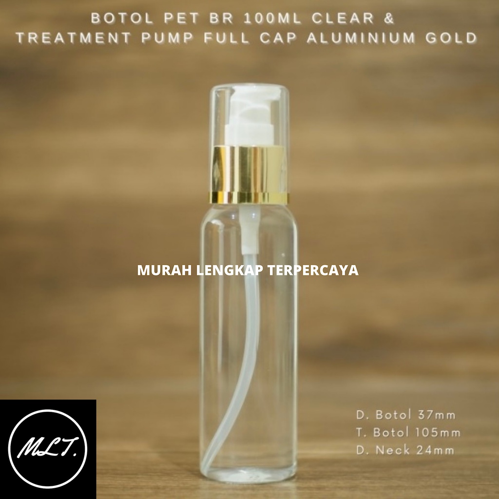 BOTOL TREATMENT PUMP LOTION 100ML CLEAR TREATMENT GOLD