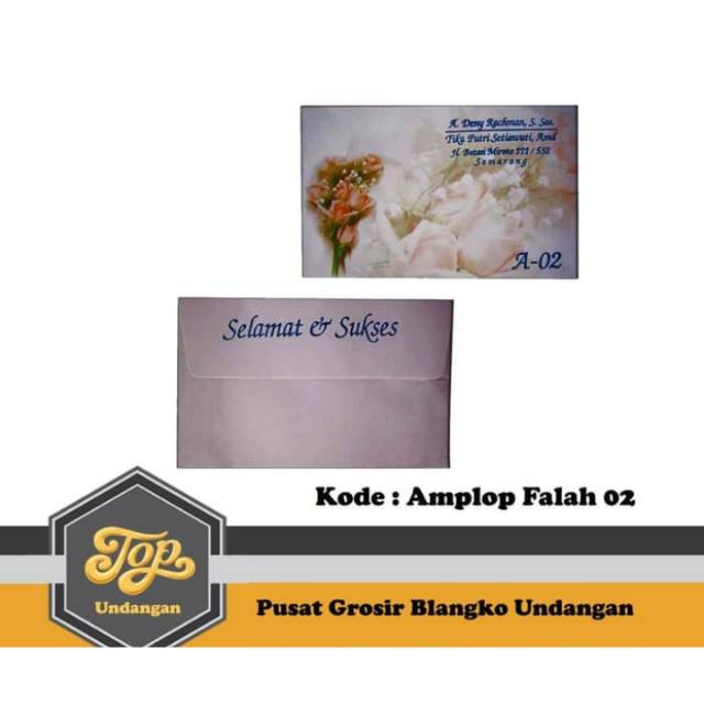 

Amplop Falah A 02 Harga Murah isi 50 Tanpa Cetak Tulisan