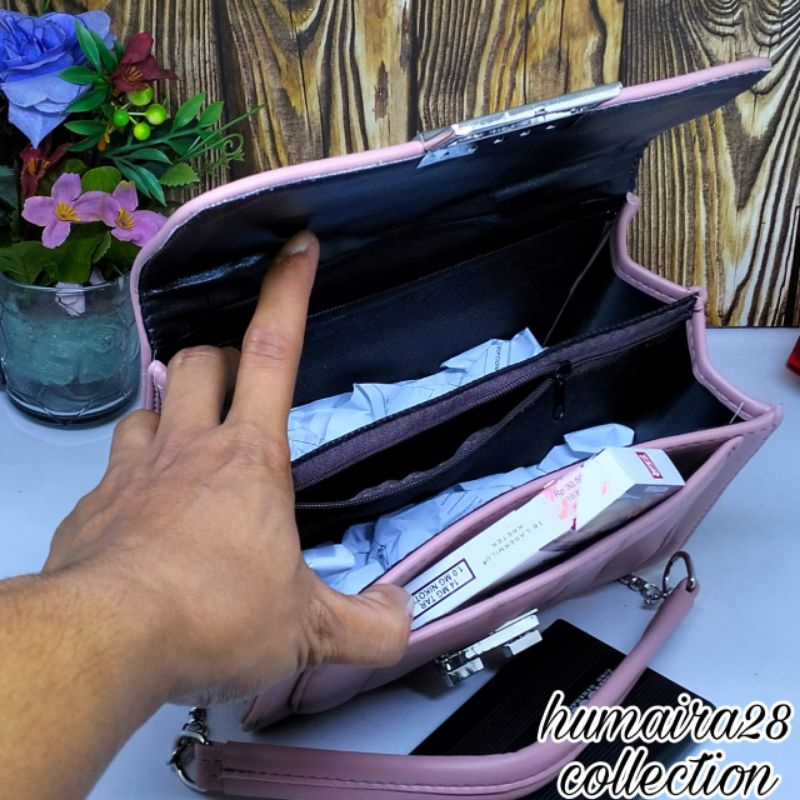 (BISA COD)Tas Selempang Wanita//Fashion Wanita Terbaru//Bordil Garis Kunci Maira Kekinian