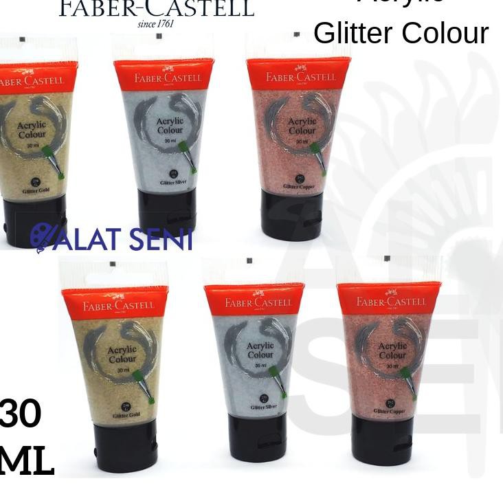 

K0D Faber Castell Acrylic Glitter Colour 30 ML - Cat Akrilik Baru