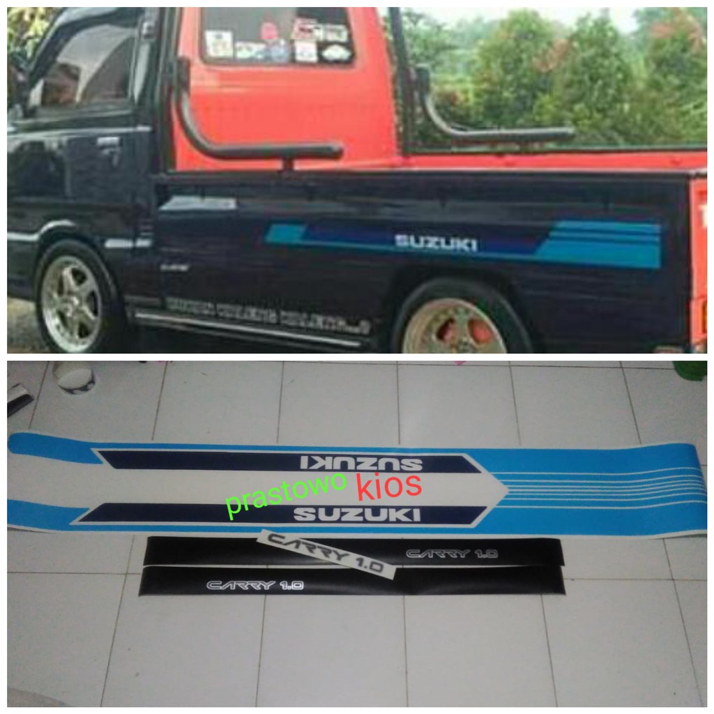 Sticker stiker striping lis body suzuki carry 1.0 pick up set