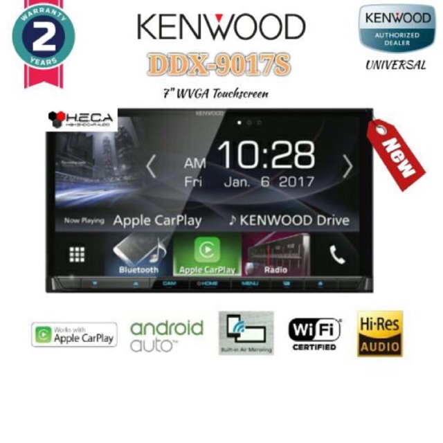 Kenwood DDX-9017S Head Unit Double Din Tape Mobil DDX9017S Audio DDX 9017 S UNIVERSAL
