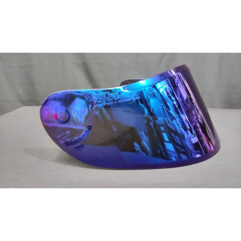 kaca helm visor flat kyt r10 rc7 k2 iridium blue
