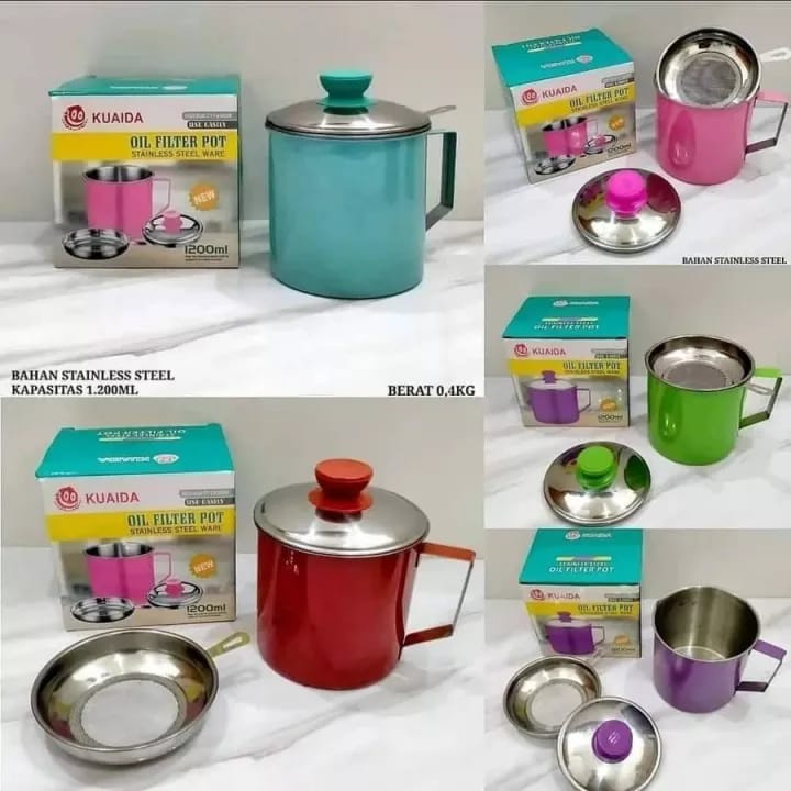 SARINGAN MINYAK WARNA /OIL POT WARNA/TEKO MINYAK/OIL POT TRI J