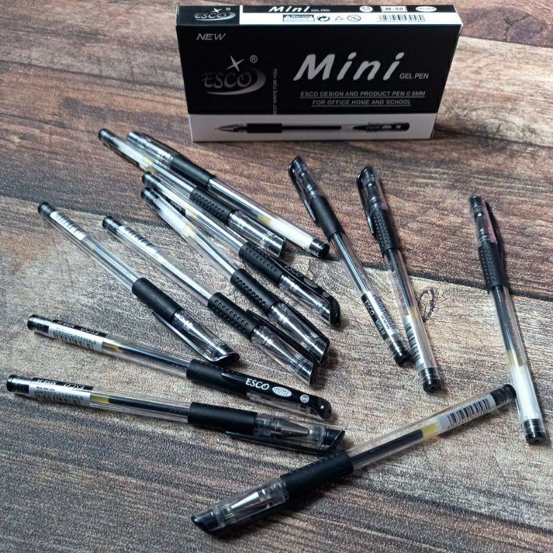

promo termurah pupen bulpen bolpoint tinta gel 0,5 new esco mini gel pen grosir