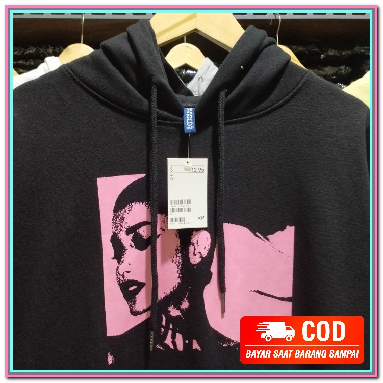 Jaket Wanita Terbaru 2021 Kekinian  Jacket Cewek Outer Ross IT427 Hoodie H&M Ariana Grande Bla