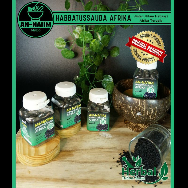 

Annaiim Habbatussauda Afrika/ isi 60 Kapsul bubuk habbatussauda.