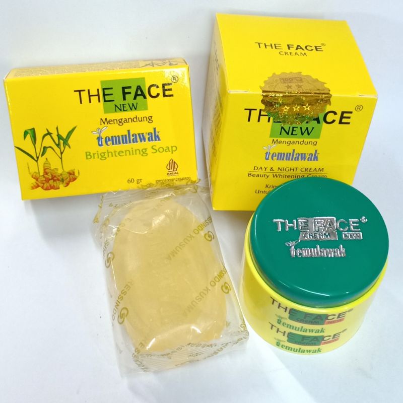 Paket 3in1 temulawak the face / cream malam siang &amp; sabun