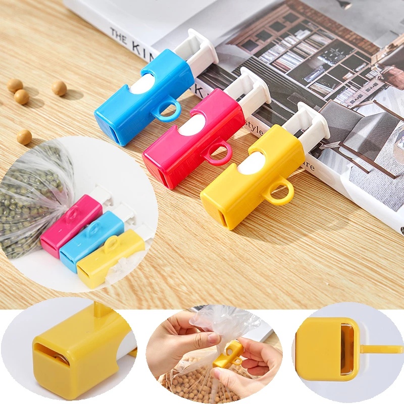 3 Pcs/set Creative Food Sealing Clip / Elastic Button Type Snack Bread Bag Sealing Clips for Kitchen